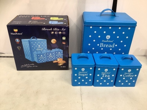 HausRoland Bread Box Set, Blue, New - Lot 511