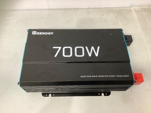 Renogy 700W Pure Sine Wave Inverter, Appears New, Retail $139.49 - Lot 398