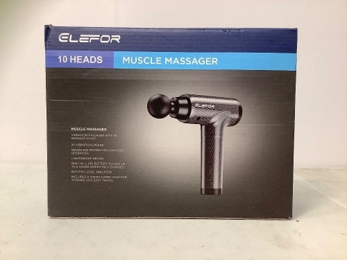 Elefor Massage Gun, Powers Up, Appears New, Retail $42.99 - Lot 331