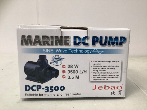 Jebao DCP Sine Water Wave Return Pump, Powers Up, Appears New, Retail $68.88 - Lot 376