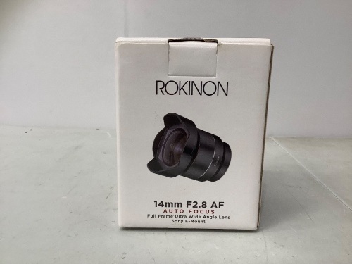 Rokinon 14mm Wide Angle Lens, Appears New, Retail $499.00 - Lot 84