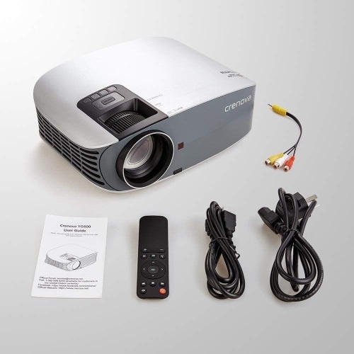 Crenova Full HD 1080P Video Projector, 2019 Upgraded 200", E-Commerce Return, Powers Up, Retail - $69.99 - Lot 326
