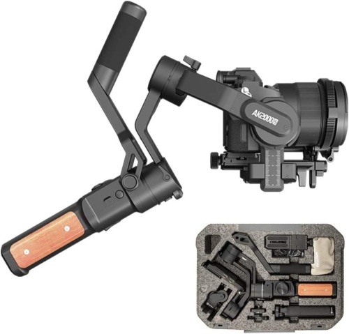 FeiyuTech AK2000s Gimbal Camera Handheld Stabilizer with Versatile Handle LCDscreen for DSLR Camera, Appears New, Powers Up, Retail - $399.00 - Lot 14