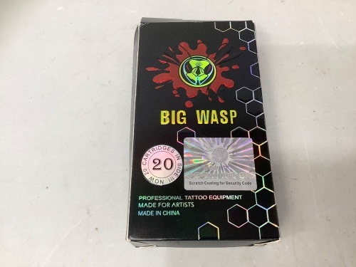 Big Wasp 20pcs Tattoo Needle Cartridges, Appears New - Lot 452