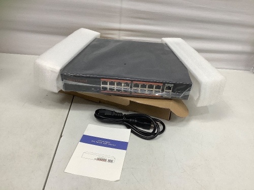16-Port PoE Switch, New, Retail $116.99 - Lot 934