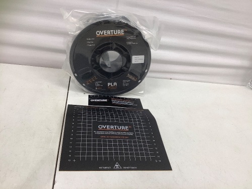Overture PLA 3D Printer Filament, New - Lot 976