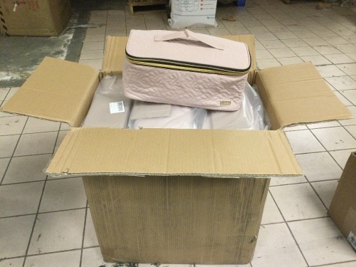 Case of Approx (45) Nishel Double Layer Travel Makeup Bag with Strap - New - Lot 140
