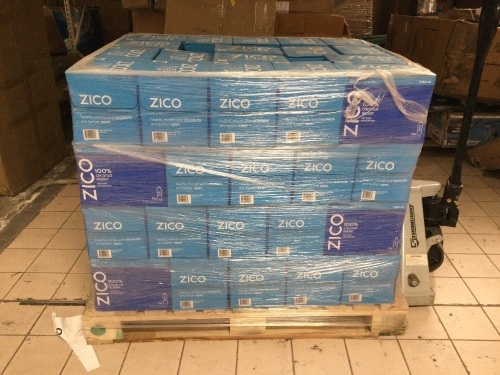 Pallet of Zico Natural 100% Coconut Water, 16.9 fl oz, 12 Per Case, Best By April 2021 - New - Lot 298
