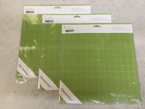 Lot of (3) Cricut 12" x 12" Standard Grip Cutting Mats - New - Lot 305