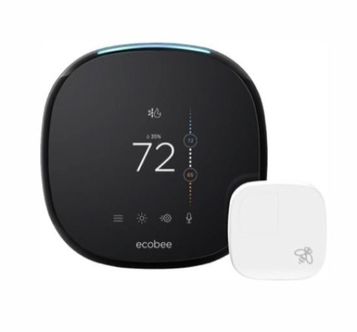Ecobee4 Smart Thermostat with Room Sensor & Built-in Amazon Alexa - Appears New  - Lot 347