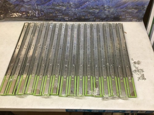 Lot of (16) Pairs 22" Soft Close Drawer Slides - E-Comm Return, Incomplete Hardware - Lot 360