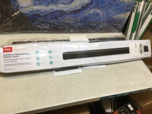 TCL Alto 8+ 2.1 Channel Sound Bar with Built-In Subwoofer Fire TV Edition, Missing Cords - E-Comm Return, Appears New, Untested - Lot 399
