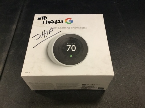 Google Nest Learning Thermostat - E-Comm Return, Appears New  - Lot 546