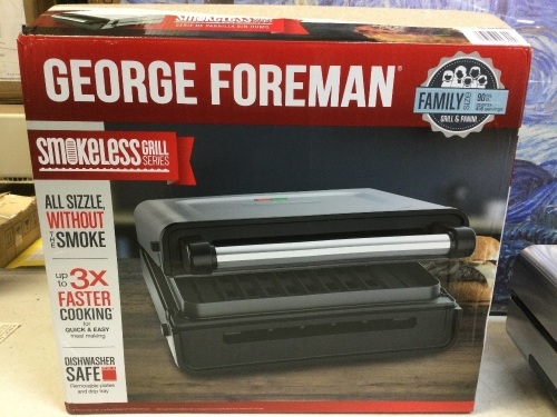 George Foreman Contact Smokeless Grill - E-Comm Return, Appears New - Lot 629