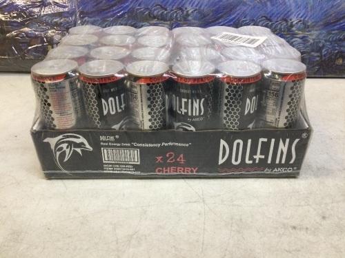 Dolfins by AKCO Cherry Energy Drink, 24 Pack - New - Lot 766