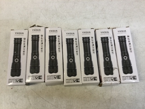 Lot of (7) 5000 Lumen Rechargeable Tactical Flashlight - Appear New  - Lot 779