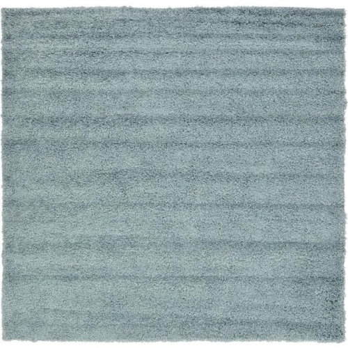 Unique Loom Light Slate Blue Square Shag Rug, 8' x 8' - Appears New  - Lot 829