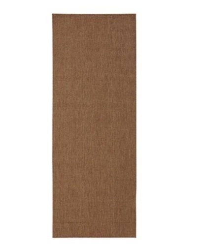 Jardin Collection Solid Brown Indoor/Outdoor Runner Rug, 2'7" x 7' - Appears New  - Lot 831