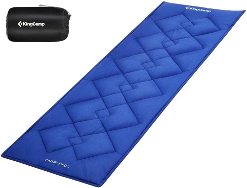 KingCamp Comfortable Soft Cotton Camping Sleeping Cot Mat, Navy - Appears New   - Lot 865