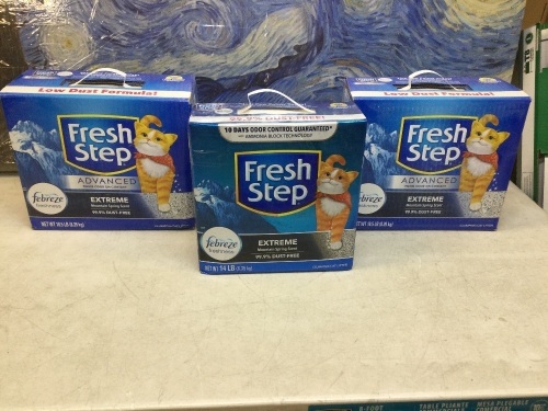 Lot of (3) Fresh Step Kitty Litter - New/Unopened - Lot 896