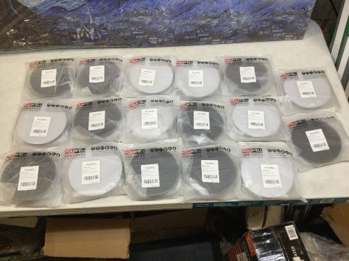 Lot of (17) Poliwell 6" Hook and Loop Sponge Cushion Buffing Pads, 2 Pack - New - Lot 1006