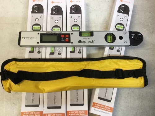 Lot of (4) Netoteck LCD Digital Protractor Spirit Level Angle Finder Guage Meter - New - Lot 1016