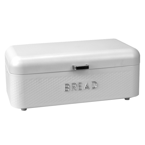 Home Basics Soho Bread Box, Matte White - New - Lot 1104