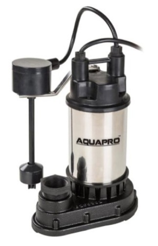 AquaPro 1 HP Submersible Sump Pump with Direct-in Vertical Float Switch - Appears New  - Lot 636