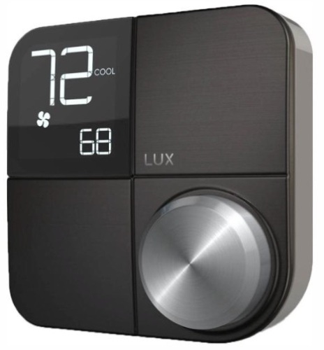 Lux Kono Smart Wi-Fi Thermostat with Interchangeable Black Stainless Steel Faceplate - Appears New  - Lot 147