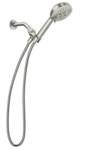 Moen HydroEnergetix 8-Spray Patterns 1.75 GPM 4.75 in. Wall Mount Single Handheld Shower Head in Spot Resist Brushed Nickel - Appears New - Lot 801