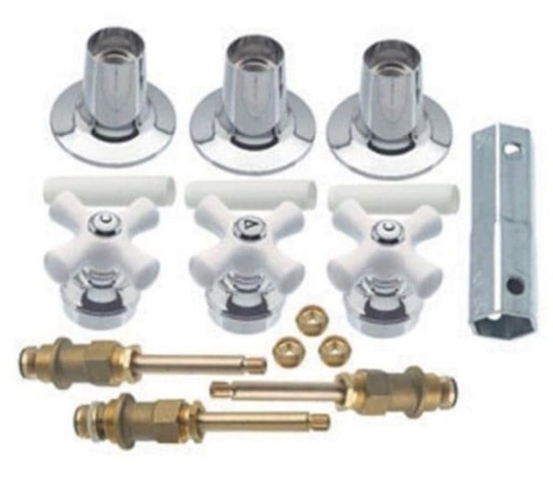 Danco Porcelain Cross-Handle Bathtub and Shower Faucet Rebuild Kit - E-Comm Return, Appears New in Damaged Packaging  - Lot 1036