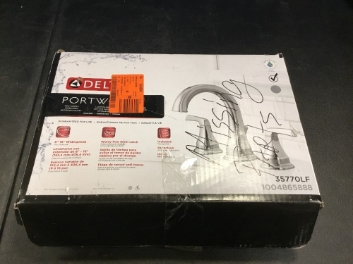 Delta Portwood 8 in. Widespread 2-Handle Bathroom Faucet in Chrome - Unknown Condition - Lot 819