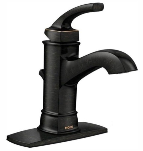 Moen Hensley Single Hole Single-Handle Bathroom Faucet in Mediterranean Bronze - E-Comm Return, Appears New  - Lot 821