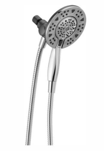 Delta In2ition Two-in-One 4-Spray 6 in. Dual Wall Mount Fixed and Handheld Shower Head in Chrome - Appears New  - Lot 1005
