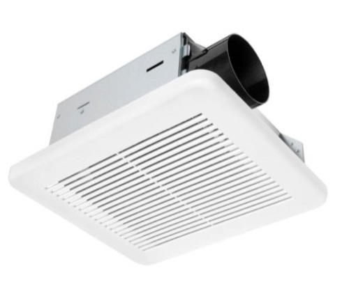 Hampton Bay 50 CFM Wall/Ceiling Mount Roomside Installation Bathroom Exhaust Fan, Energy Star - Appears New  - Lot 1056