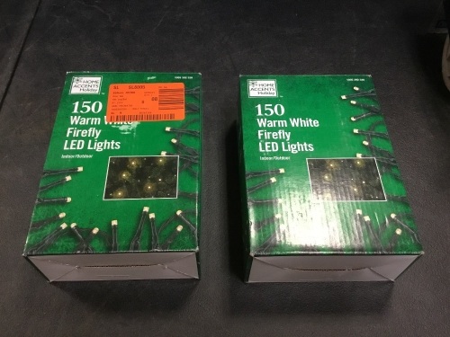 Lot of (2) Home Accents Warm White Firefly Indoor/Outdoor LED Lights - Appear New  - Lot 258