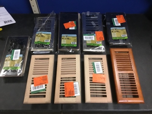 Lot of Various Floor Registers - E-Comm Returns, Appear New - Lot 796