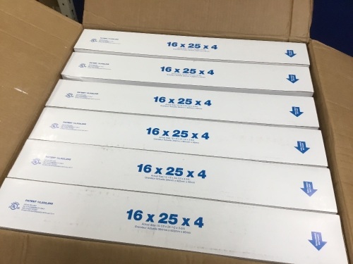 Aerostar Allergen & Pet Dander 16x25x4 MERV 11 Pleated Air Filter, 6-Pack - Appears New   - Lot 806