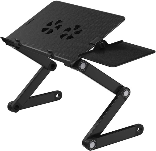 Huanuo Adjustable Laptop Stand with 2 CPU Cooling Fans, Detachable Mouse Pad - Appears New  - Lot 811