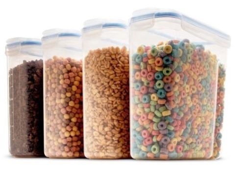 Seseno Airtight Cereal Storage Containers, Set of 4 - Appears New - Lot 891