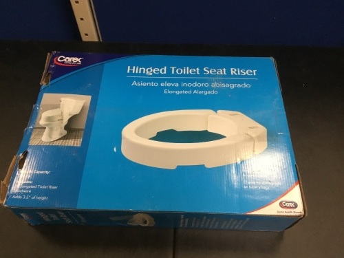 Carex Hinged Toilet Seat Riser - E-Comm Return, Appears New  - Lot 1100