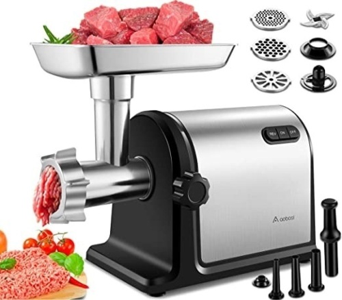 AAOBOSI Heavy Duty Stainless Steel Electric Meat Grinder MG420 - Appears New  - Lot 263