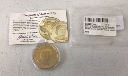 2017 President Donald Trump Inaugural 38MM Novelty Coin, Appears New - Lot 181