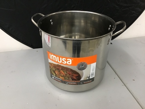 IMUSA Stainless Steel 20 Qt Stock Pot - Appears New - Lot 398