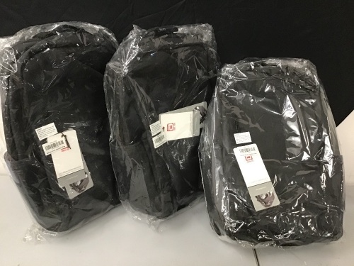 Lot of (3) AGVA Traveller Daypack, Maximum Storage Weekender Daypack 15.6'' - Appear New  - Lot 1136