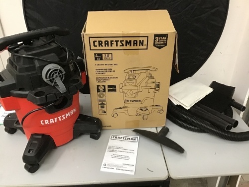 Craftsman 4 Gallon Wet/Dry Vac - E-Comm Return, Appears New - Lot 1121