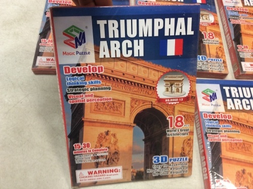 Lot of (11) TriPro 3D Jigsaw Puzzle Triumphal Arch France - New - Lot 583