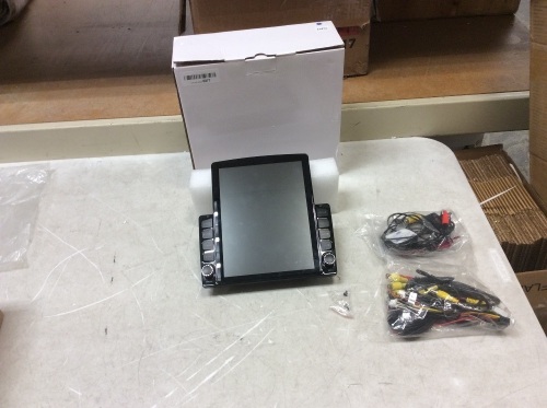 Android 9.0 2 Din GPS Car Stereo, 9.7" Vertical Touch Screen HD 1080P 2.5D Tempered Glass with 12 LED Backup Camera - E-Comm Return, Unknown Condition - Lot 613