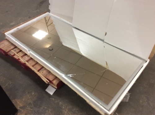 LED Mirror 71" x 32" - Appears New with Cosmetic Damage, Has 2 Small Chips on Corners - Lot 288