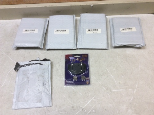 Lot of (5) LED Cap Light, Clips on Hat Brim - New  - Lot 900
